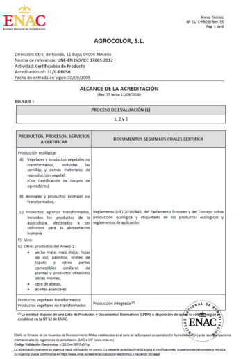 Alcance acreditación Rev 55